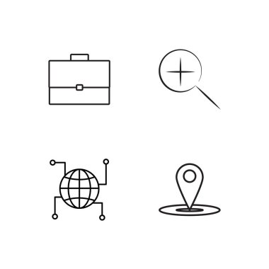 basit Seviyelendirilmiş Icons set seyahat