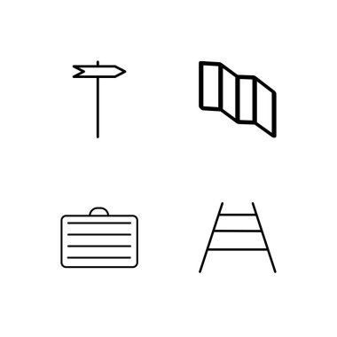 basit Seviyelendirilmiş Icons set seyahat