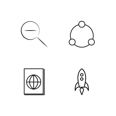 basit Seviyelendirilmiş Icons set seyahat