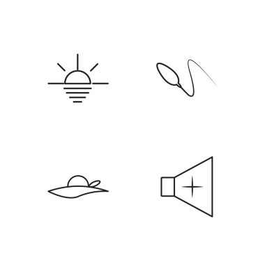 basit Seviyelendirilmiş Icons set seyahat