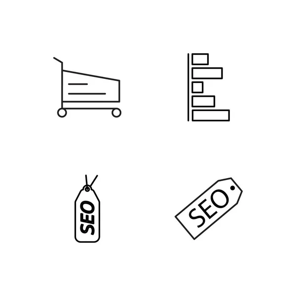 Pazarlama basit Seviyelendirilmiş Icons set