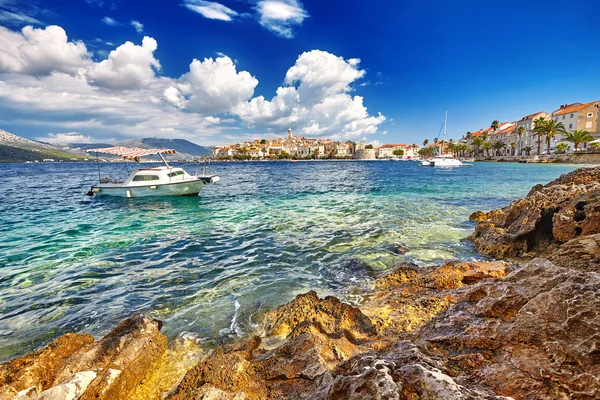 Architettura Storica Centro Storico Maestoso Paesaggio Croazia Popolare Destinazione Turistica — Foto Stock