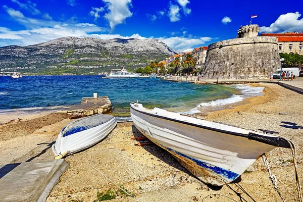 Arquitetura Histórica Cidade Velha Croácia Destino Turístico Popular Mediterrâneo Croácia — Fotografia de Stock