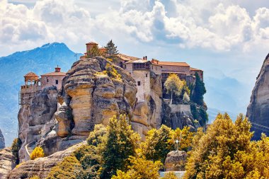 Büyük Manastırı, Varlaam Meteora, Meteora manastırları, Yunanistan Kalambaka yüksek kaya üzerinde. UNESCO Dünya Mirası