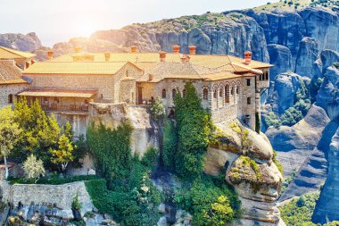 Büyük Manastırı, Varlaam Meteora, Meteora manastırları, Yunanistan Kalambaka yüksek kaya üzerinde. UNESCO Dünya Mirası