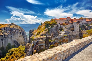 Büyük Manastırı, Varlaam Meteora, Meteora manastırları, Yunanistan Kalambaka yüksek kaya üzerinde. UNESCO Dünya Mirası