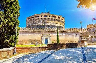 Castel Sant Angelo veya Hadrian Mozolesi Roma İtalya, Antik Roma'da inşa, şimdi İtalya'nın ünlü turistik 's