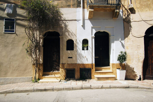 Entrances to old houses in Birkirkara, Malta