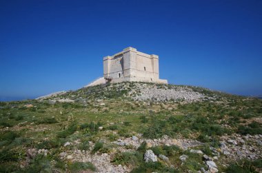 Ortaçağ Santa Marija Tower Commino Adası Malta ' (Torri ta' Kemmuna)