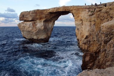 2017 'de çökmeden önce Dwejra, San Lawrenz, Gozo, Malta' daki Gök Pencere (it-Tieqa?