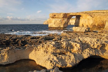 2017 'de çökmeden önce Dwejra, San Lawrenz, Gozo, Malta' daki Gök Pencere (it-Tieqa?