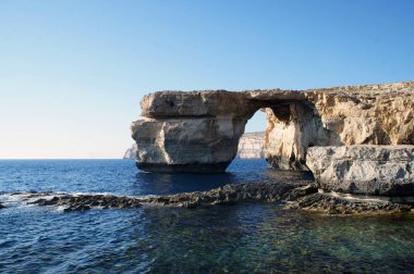 2017 'de çökmeden önce Dwejra, San Lawrenz, Gozo, Malta' daki Gök Pencere (it-Tieqa?