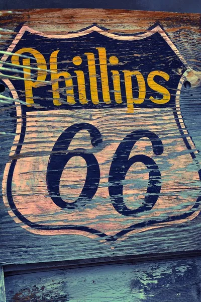 Hackberry Arizona Eua Julho 2017 Phillips Sinal Logotipo Posto Gasolina — Fotografia de Stock