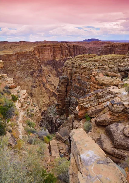 South Rim Grand Canyon Antes Del Atardecer Arizona — Foto de Stock