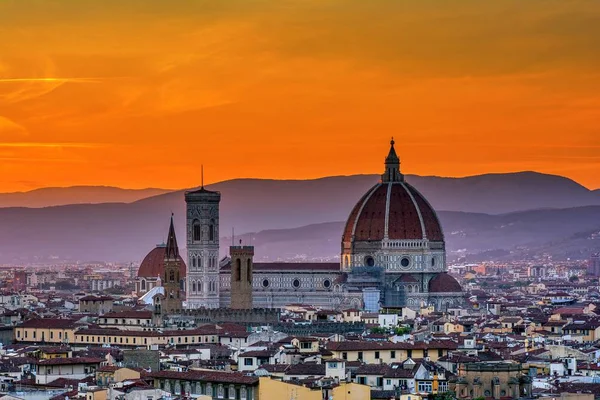 Duomo Santa Maria Del Fiore Tramonto Firenze Toscana Italia — Foto Stock