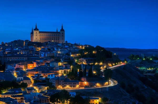 Toledo Spanya Nın Şehrin Ortaçağ Merkezinin Panoramik Görünümü Toledo Spanya — Stok fotoğraf