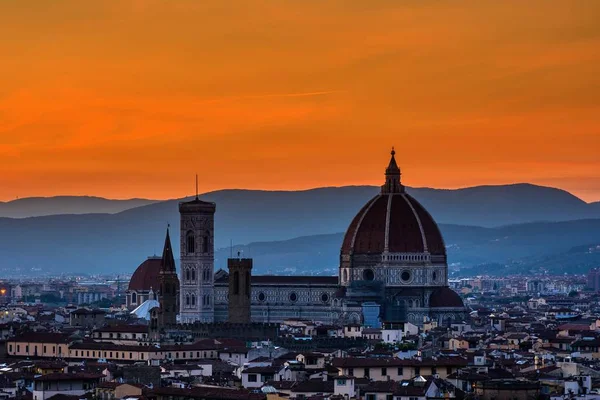 Duomo Santa Maria Del Fiore Při Západu Slunce Florencii Toskánsko — Stock fotografie