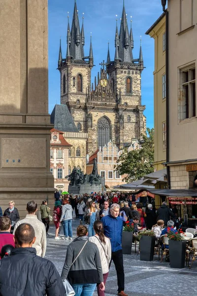 Pražský trh na Staroměstské náměstí v Praha, Česká republika — Stock fotografie