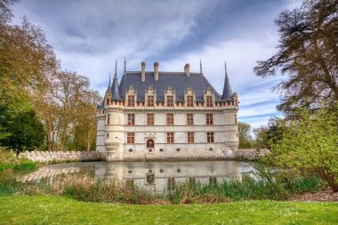 Chateau d'Azay-le-Rideau, Loire Valley, Fransa.