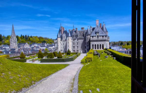 Castelo Langeais Região Loire Com Belos Jardins França — Fotografia de Stock
