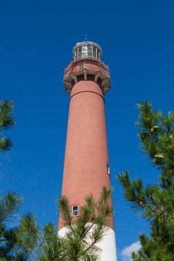 Tarihi Barnegat deniz feneri görünümünü Long Beach Adası. Eski Barney bilinen.