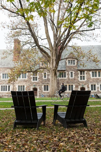 Princeton New Jersey 1Er Novembre 2017 Étudiant Fait Vélo Université — Photo