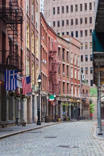 Onun Çok Sayıda Restoran Pub Aşağı Manhattan Boş Bir Taş — Stok fotoğraf