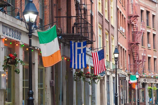 New York New York August 2018 View Empty Stone Street — Stock Photo, Image