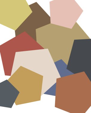 Renoir tablolarından esinlenen soyut şekillerin bir çizimi.