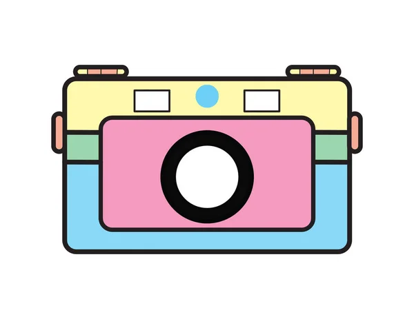 Set Whimsical Flat Design Camera Illustrations Pastel Colors — Stock Photo, Image