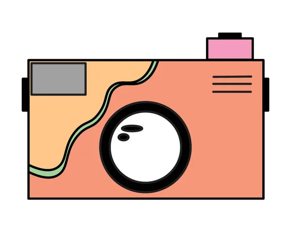 Een Grillige Platte Design Camera Illustratie Pastelkleuren — Stockfoto