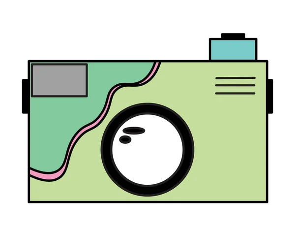 Eine Skurrile Flache Design Kamera Illustration Pastellfarben — Stockfoto