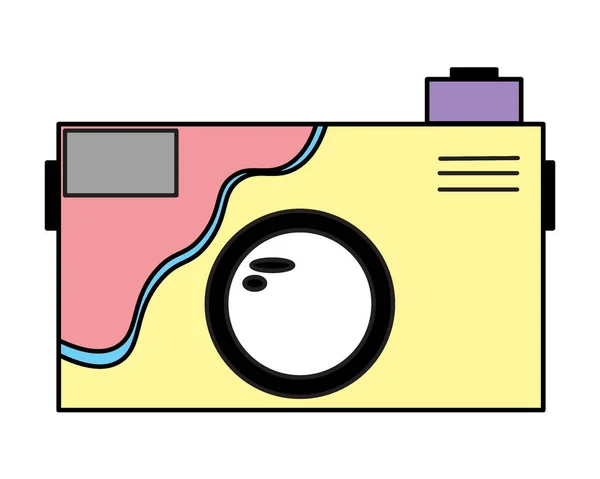 Een Grillige Platte Design Camera Illustratie Pastelkleuren — Stockfoto