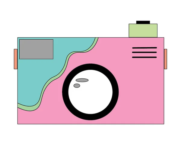 Whimsical Flat Design Camera Illustration Pastel Colors — Stock Photo, Image