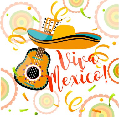 Meksika tebrik kartı. Meksika tatil arka plan