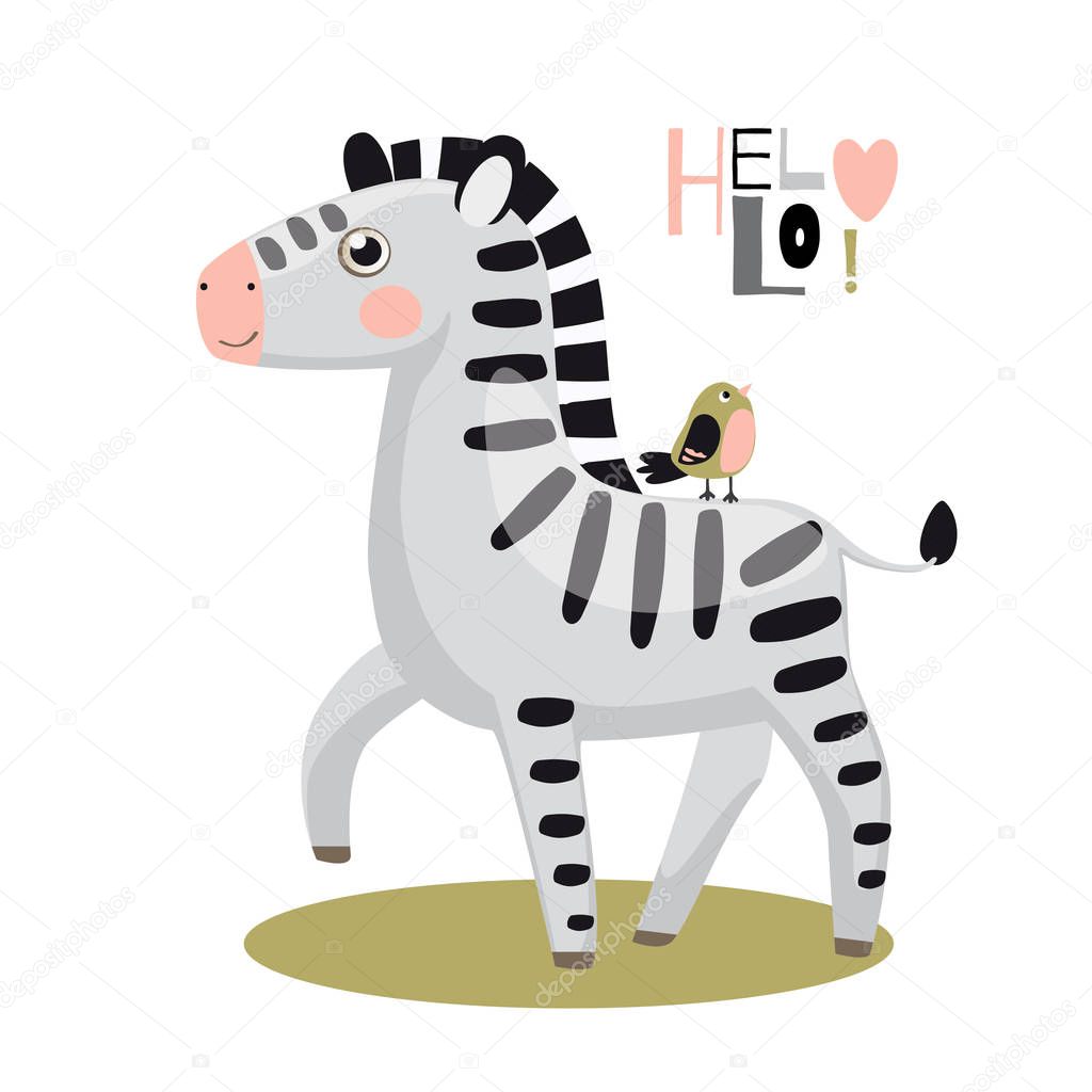 Download Vector: cute baby zebra | Cute baby zebra vector card ...