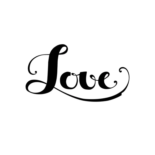 Lettering love vector illustration. Hand written isolated phrase — Stock Vector