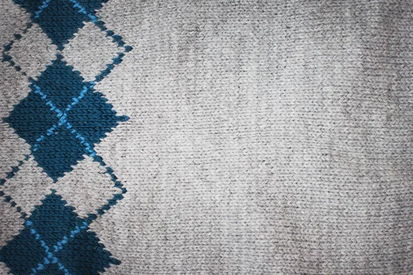 Ткань Серого Вязаного Ромба — стоковое фото
