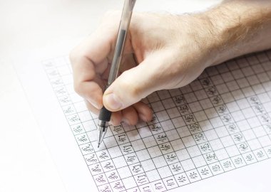 The men writting in sheet of paper with Chinese characters, the beginning of learning Chinese, pronouns clipart