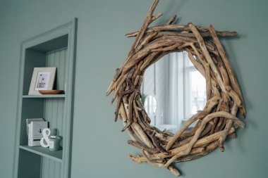 Nane renkli, Eko dekor, DIY ayna ayrıntılarını modern rahat iç