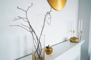 Beyaz altın renk, detay İskandinav iç