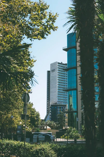 Soçi, Rusya - 05 Ağustos 2019. Soçi otel Hyatt Regency Binası