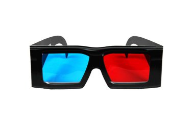 Beyaz arkaplanda 3D güneş gözlüğü