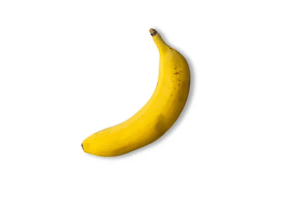 Rijpe Banaan Geïsoleerd Witte Achtergrond — Stockfoto