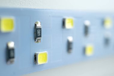 LED ışık şerit closeup elektronik aksamlar ve komponentler