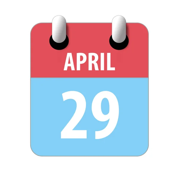 29. kwietnia. Dzień 29 miesiąca, Prosta ikona kalendarza na białym tle. Planuję. Zarządzanie czasem. Zestaw ikon kalendarza do projektowania stron internetowych. miesiąc wiosenny, koncepcja dnia roku — Zdjęcie stockowe