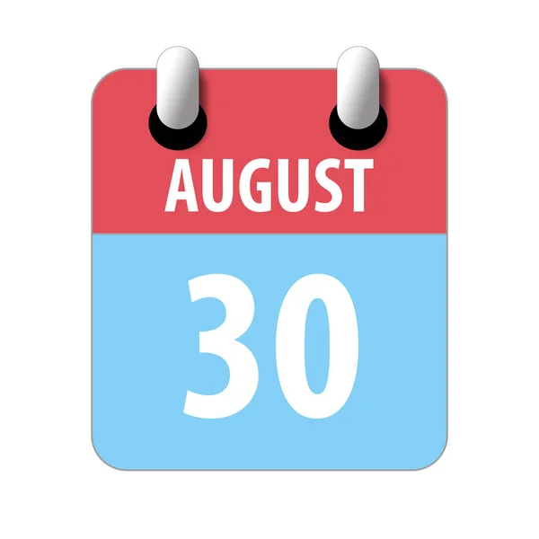 30 Αυγούστου. Ημέρα 30 του μήνα, Απλό εικονίδιο ημερολογίου σε λευκό φόντο. Σχεδιάζω. Διαχείριση χρόνου. Σύνολο εικονιδίων ημερολογίου για σχεδιασμό ιστοσελίδων. καλοκαίρι μήνα, ημέρα του έτους έννοια — Φωτογραφία Αρχείου