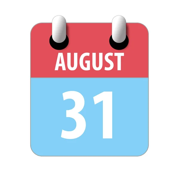 31 Αυγούστου. Ημέρα 31 του μήνα, Απλό εικονίδιο ημερολογίου σε λευκό φόντο. Σχεδιάζω. Διαχείριση χρόνου. Σύνολο εικονιδίων ημερολογίου για σχεδιασμό ιστοσελίδων. καλοκαίρι μήνα, ημέρα του έτους έννοια — Φωτογραφία Αρχείου