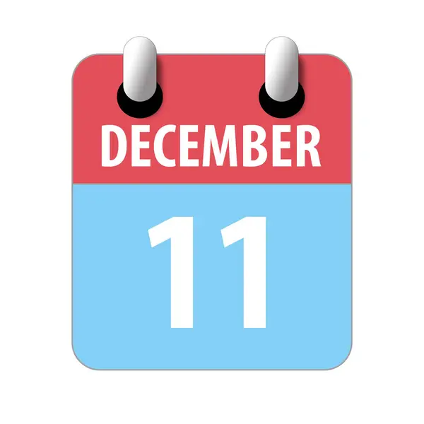 11 de diciembre. Día 11 del mes, icono de calendario simple sobre fondo blanco. Planeando. Gestión del tiempo. Conjunto de iconos de calendario para el diseño web. invierno mes, día del año concepto —  Fotos de Stock
