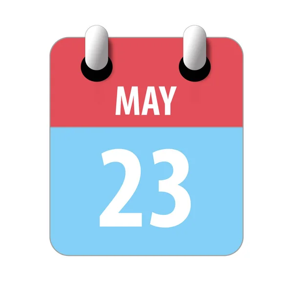 23 mei. Dag 23 van de maand, Eenvoudige kalender pictogram op witte achtergrond. Plannen. Tijdmanagement. Set kalenderpictogrammen voor webdesign. voorjaarsmaand, dag van het jaarconcept — Stockfoto